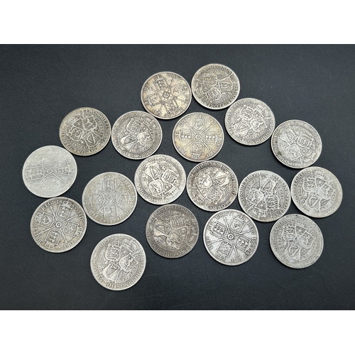 Approx. 196g of British 92.5% silver one florin coins