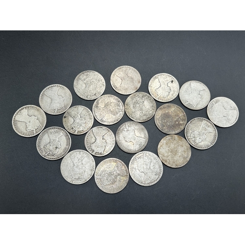 Approx. 198g of British 92.5% silver one florin coins