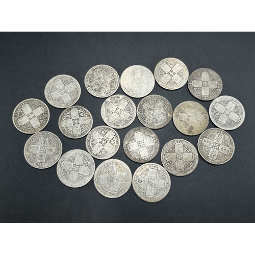 Approx. 198g of British 92.5% silver one florin coins