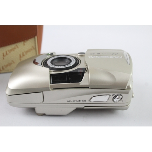 50 - A cased Olympus µ[mju:] III 120 all-weather compact 35mm camera