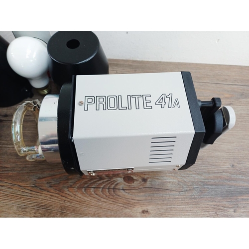 111 - Two Bowens Prolite 41A studio flash lights