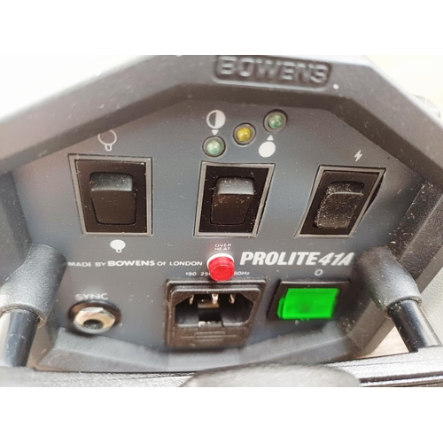 111 - Two Bowens Prolite 41A studio flash lights