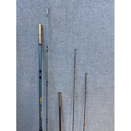 Two cased Abu fishing rods, one Atlantic 403 S Zoom 9' 18-60g two