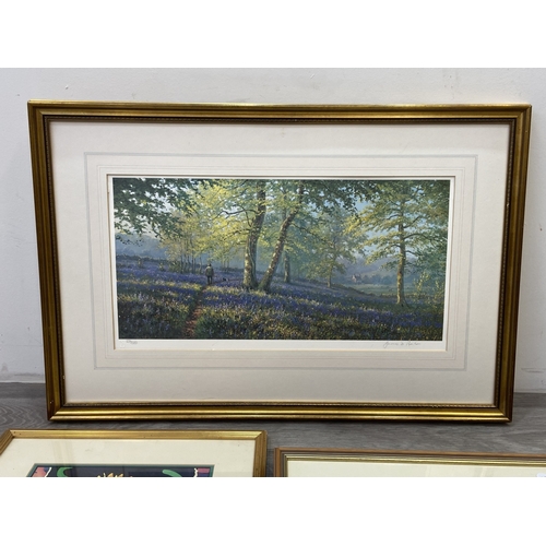 Three framed prints, two James D. Preston pencil signed limited edition ...