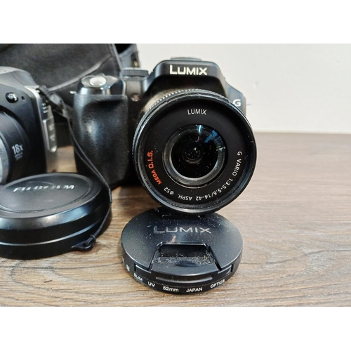 188 - Six digital cameras to include Panasonic Lumix DMC-G5 Micro Four Thirds 16mp CMOS sensor mirrorless ... 