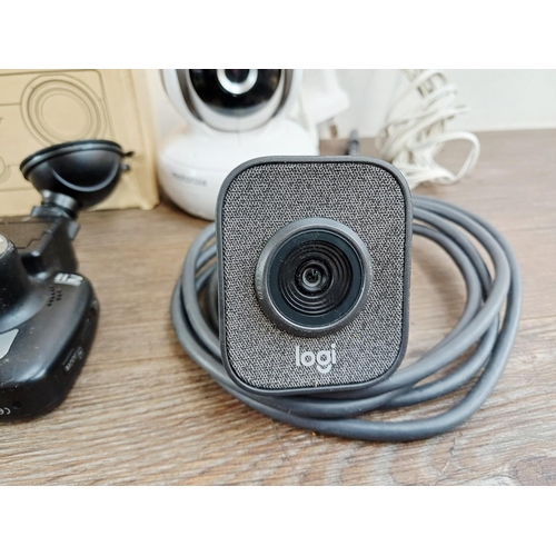 192 - Nine digital cameras to include Samsung Gear 360 SM-C200  360°, boxed Crosstour CT7000 1080P Full HD... 