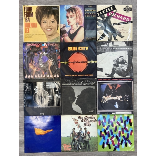1 - Two boxes containing approx. one hundred and forty vinyl records to include The Beatles, The Rolling... 