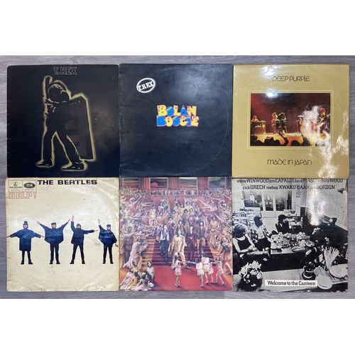 1 - Two boxes containing approx. one hundred and forty vinyl records to include The Beatles, The Rolling... 