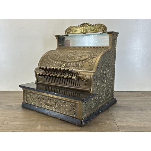 An early 20th century National Cash Register Co. Model 45 brass cash ...