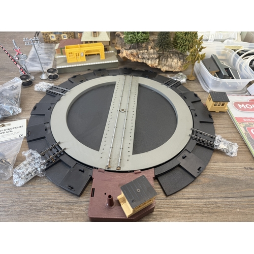 62 - A collection of model railway accessories to include Inter-City 125 N gauge engine and coach, Flying... 