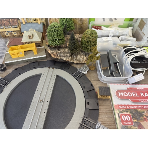 62 - A collection of model railway accessories to include Inter-City 125 N gauge engine and coach, Flying... 