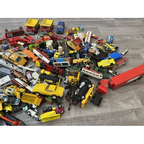 200 - Two boxes containing model vehicles to include Dinky Toys diecast Bedford van, Maisto Iron Man 2 die... 