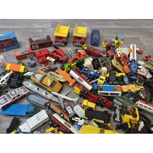 200 - Two boxes containing model vehicles to include Dinky Toys diecast Bedford van, Maisto Iron Man 2 die... 