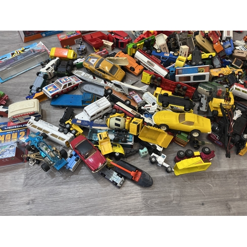 200 - Two boxes containing model vehicles to include Dinky Toys diecast Bedford van, Maisto Iron Man 2 die... 