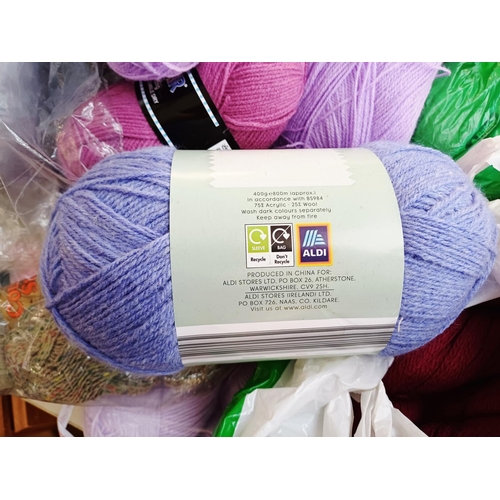 345 - A large quantity of knitting yarn to include, So Crafty 25% wool, Faircroft 100% acrylic, Robin Aran... 