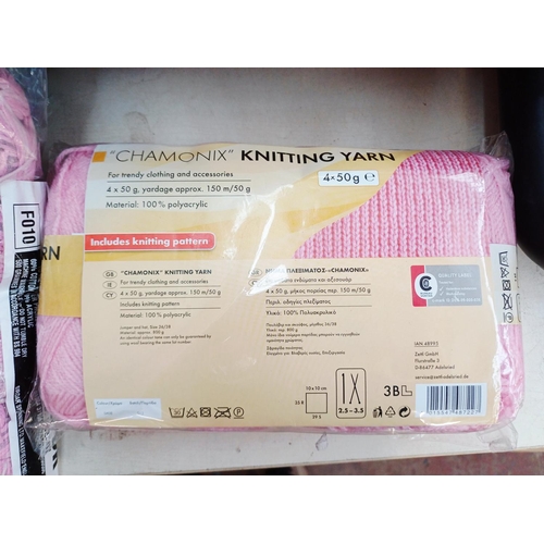 346 - A large quantity of knitting yarn to include Airedale Aran 25% wool, Rousemoor 25% wool, Sheena Anne... 