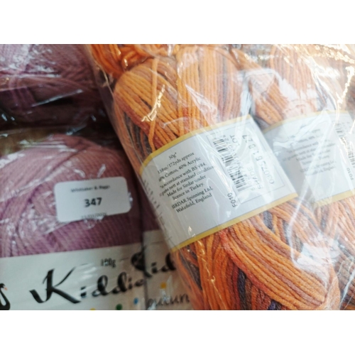 347 - A large quantity of knitting yarn to include Sirdar 60% cotton, Cygnet 75% acrylic, James C. Brett 1... 