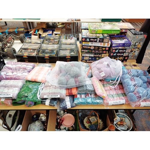 350 - A large quantity of knitting yarn to include Alpaca 20% Alpaca, Sirdar Ella 49% cotton, Marriner 100... 