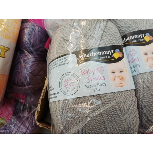 353 - A large quantity of knitting yarn to include Schachenmayr 100% acrylic, Sanibel scarf yarn, Marriner... 