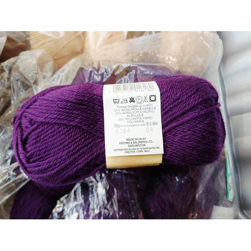 355 - A large quantity of knitting yarn to include Sirdar Crofter 15% wool, Patons 63% wool, Hayfield Bonu... 