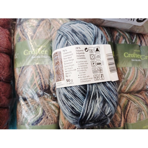 355 - A large quantity of knitting yarn to include Sirdar Crofter 15% wool, Patons 63% wool, Hayfield Bonu... 