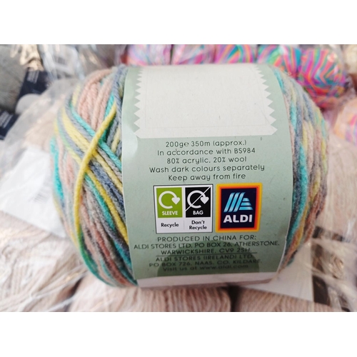 356 - A large collection of knitting yarn to include Patons 100% acrylic, Falcon 32% wool, Sirdale Montana... 