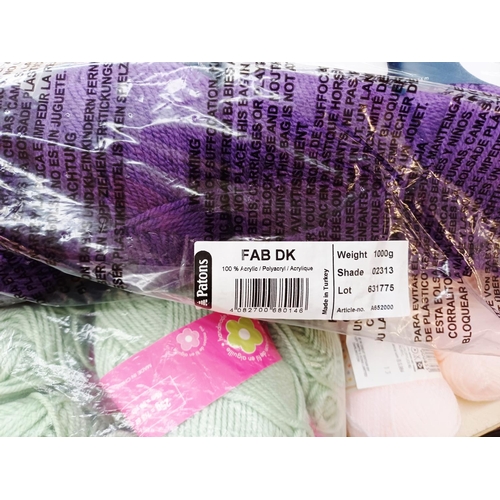 357 - A large collection of knitting yarn to include Stylecraft 25% wool, Patons 100% acrylic, Copley 100%... 