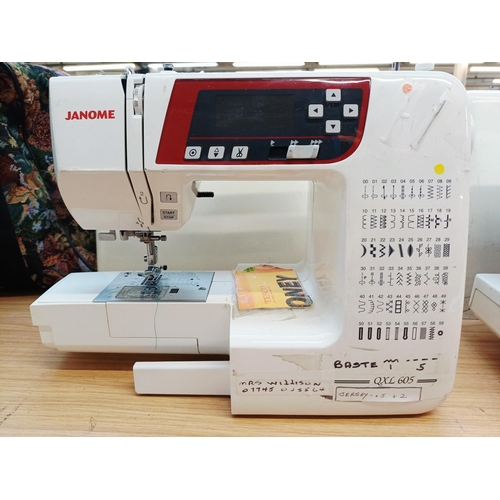 359 - A cased Janome QXL605 electric sewing machine