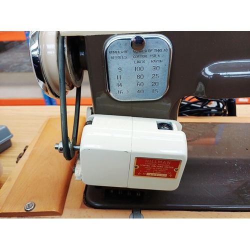 362 - A cased Cresta De Luxe electric sewing machine with foot pedal and accessories