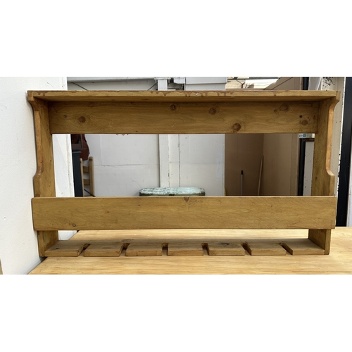 60 - A handmade wooden L shaped home bar with accessories to include drinking glasses, Coors Light drip t... 