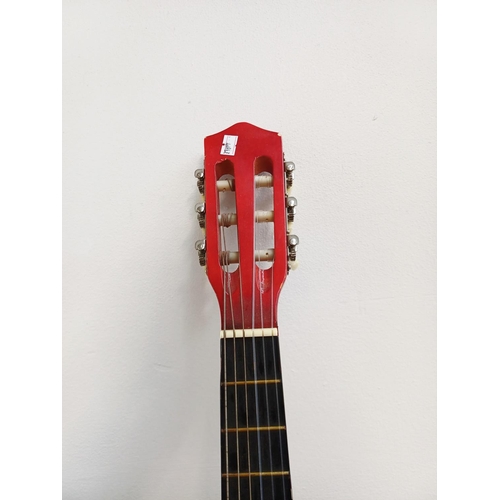 368 - Two child's ½ size musical instruments, one cased Mayflower violin with bow and one nylon strung cla... 