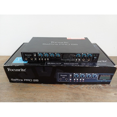 371 - Three boxed items of music technology, one M-Audio Axiom Air 25 premium keyboard controller, one M-A... 