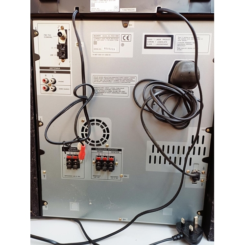 383 - A Sony XB8AV hi-fi system comprising PS-LX56 two-speed turntable, HCD-XB8 CD player/cassette deck/re... 