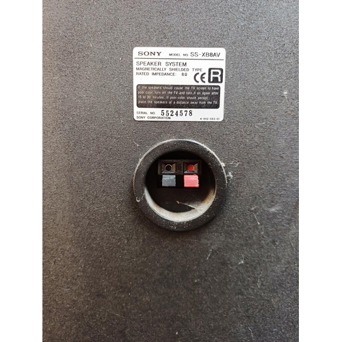 383 - A Sony XB8AV hi-fi system comprising PS-LX56 two-speed turntable, HCD-XB8 CD player/cassette deck/re... 