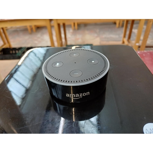 385 - Two items, one Orbitsound T12 speaker system comprising subwoofer and soundbar with built-in iPod do... 