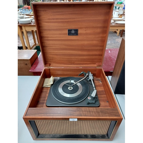 386 - A Dynatron Radio Ltd. record player with Garrard AT6 Mk.IIA four-speed auto-changer turntable