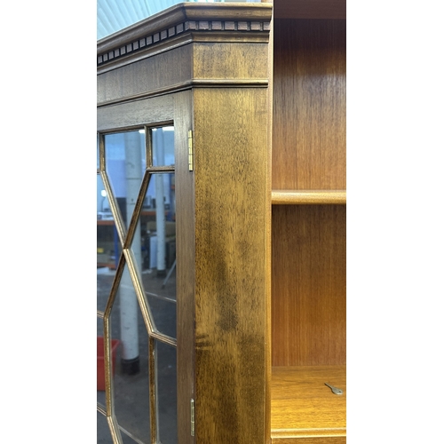 67 - A Georgian style mahogany astral glazed corner display cabinet - approx. 180cm high x 91cm wide x 50... 