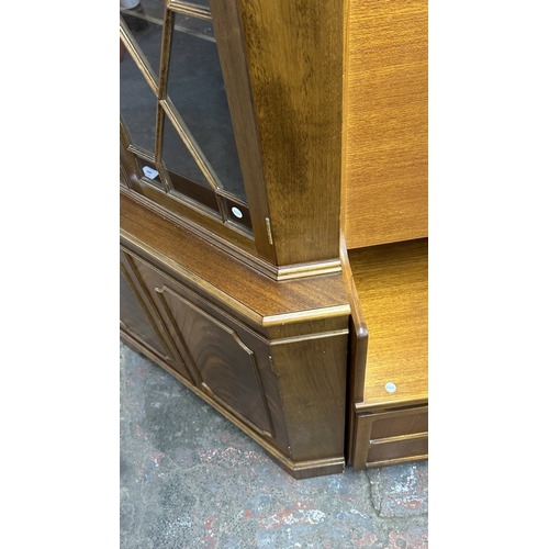 67 - A Georgian style mahogany astral glazed corner display cabinet - approx. 180cm high x 91cm wide x 50... 