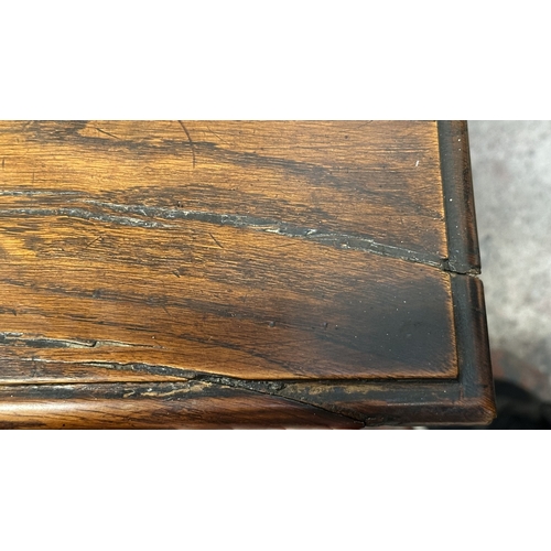 108 - A Georgian oak dresser base - approx. 82cm high x 207cm wide x 52cm deep