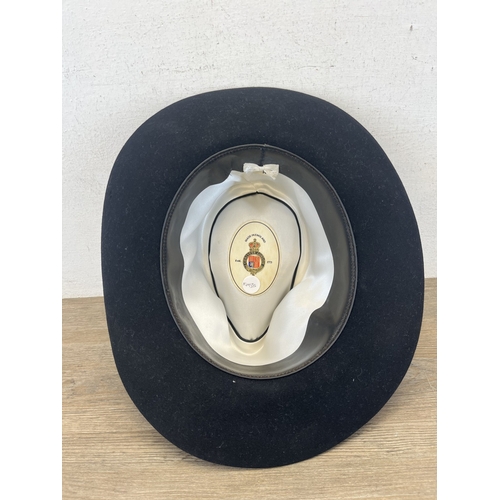 307 - A Christys' of London black felt fedora hat - size medium