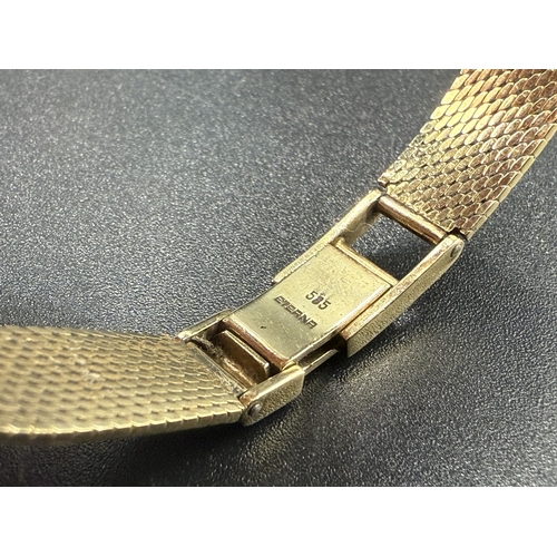 2273A - A mid 20th century Eterna 14ct gold cased hand wind ladies' wristwatch with 14ct gold bracelet - app... 