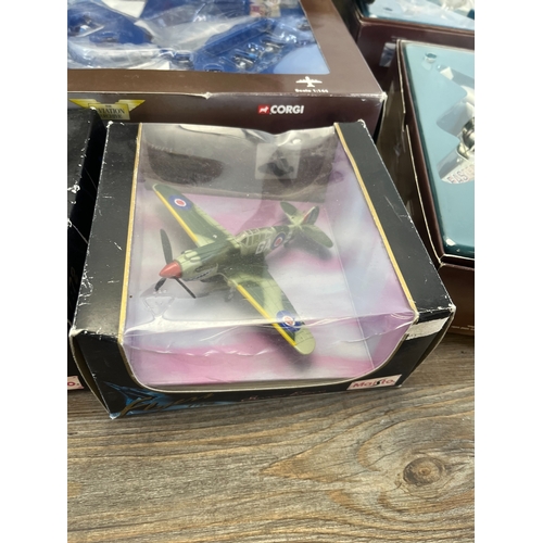 332 - Nine boxed diecast model aeroplanes to include Corgi The Aviation Archive 1:72 scale The Korean War ... 