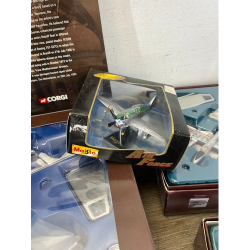 332 - Nine boxed diecast model aeroplanes to include Corgi The Aviation Archive 1:72 scale The Korean War ... 