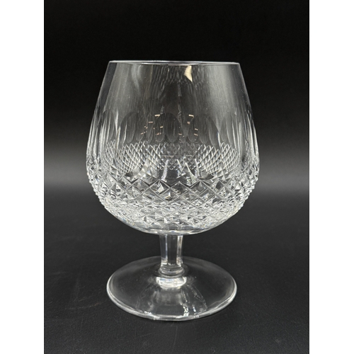 Seven pieces of Waterford Crystal Colleen pattern glassware, two brandy ...