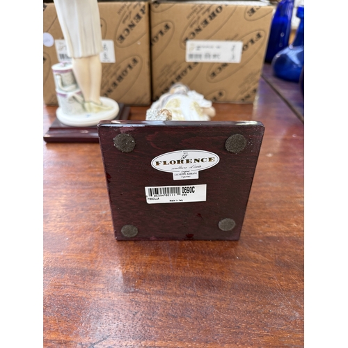 218 - Two boxed Florence Giuseppe Armani resin figurines, one Priscilla and one Mabel