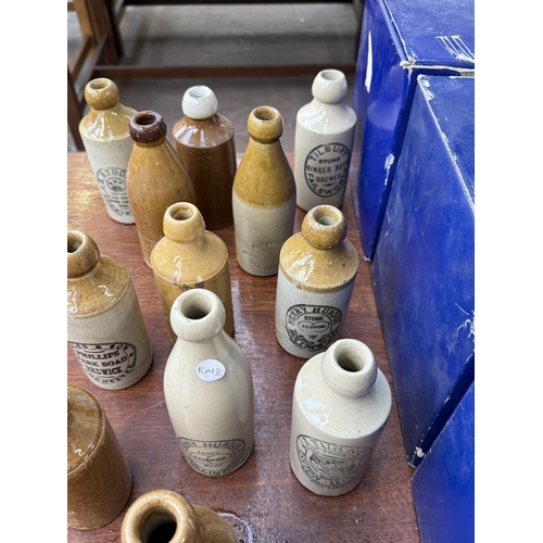 224 - Fourteen late 19th/early 20th century salt glazed stoneware bottles
