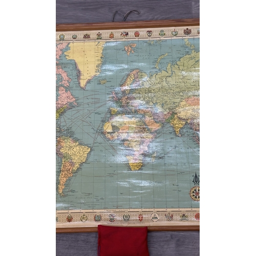 130 - A 1964 George Philip & Son Ltd. Stanford's General Map of The World on Mercator's Projection - appro... 