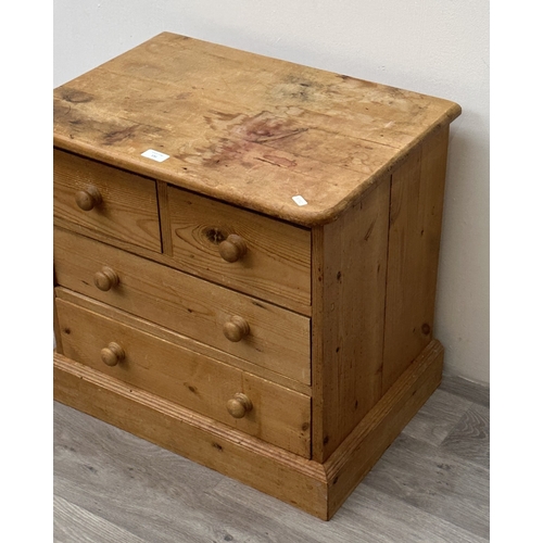 131 - A Victorian style pine chest of drawers - approx. 55cm high x 58cm wide x 41cm deep