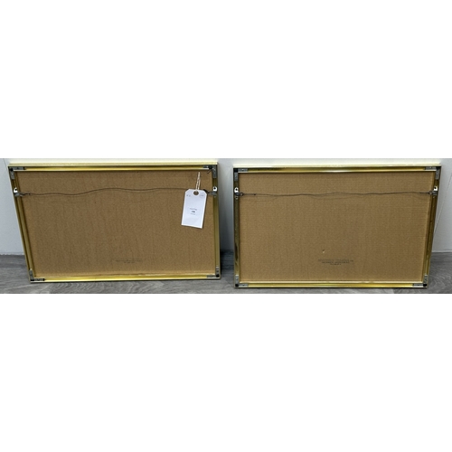 136 - Two gilt framed Japanese crane prints, one Suzuki Kiitsu and one Ogata Kōrin - both approx. 37cm hig... 