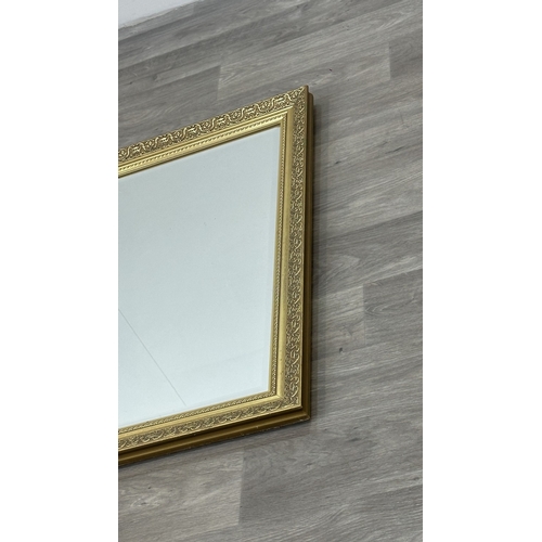 155 - A 19th century style gilt framed bevelled edge wall mirror - approx. 84cm high x 61cm wide